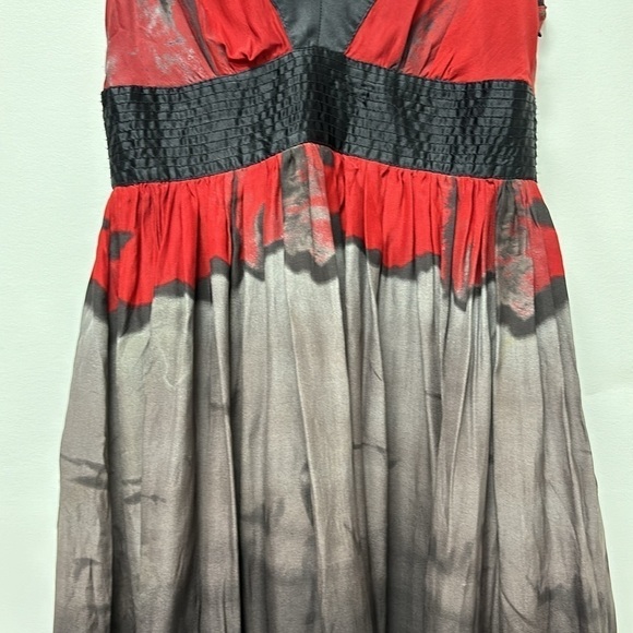 ZARA WOMAN gray sleeveless dress A-line skirt size S gray, black and red color - Picture 5 of 16